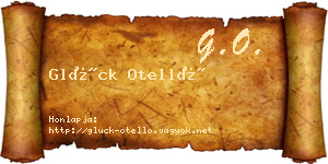Glück Otelló névjegykártya